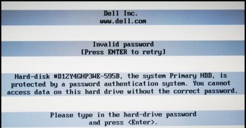 dell 595b hdd password