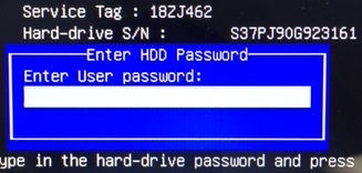 dell hdd password